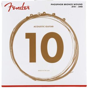 Fender Phosphor Bronze Acoustic Guitar Strings Ball End 60XL .010-.048 Fender Phosphor Bronze Acoustic Guitar Strings Ball End 60XL .010-.048