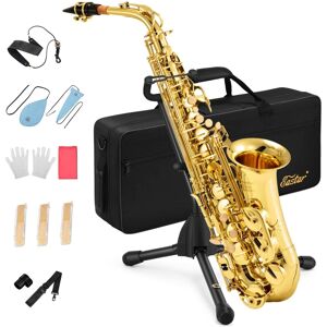 Eastar AS-? Student Alto Saxophone E Flat Gold Lacquer Alto Beginner Sax Full Ki Eastar AS-? Student Alto Saxophone E Flat Gold Lacquer Alto Beginner Sax Full Ki