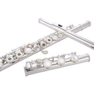 Soap & Glory Glory HAND-ENGRAVED SILVER PLATED HIGH GRADE FLUTE 17 Hole OPEN/CLOSED C Flute W Soap & Glory Glory HAND-ENGRAVED SILVER PLATED HIGH GRADE FLUTE 17 Hole OPEN/CLOSED C Flute W