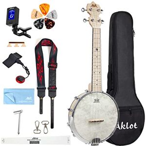 Banjo Ukulele AKLOT Concert 23 inch Remo Drumhead Open Back Maple Bod Banjo Ukulele AKLOT Concert 23 inch Remo Drumhead Open Back Maple Bod