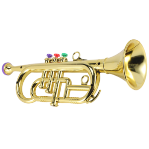 merkloos Trumpet 3 Tones Musical for Children Toy Gold merkloos Trumpet 3 Tones Musical for Children Toy Gold