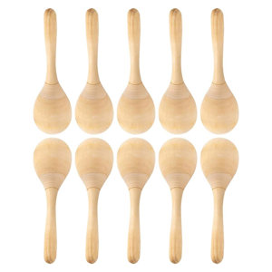 Saudism 10Pcs Maracas Hand Percussion Rattles DIY Wood with Crisp Blow Sound for Music P Saudism 10Pcs Maracas Hand Percussion Rattles DIY Wood with Crisp Blow Sound for Music P