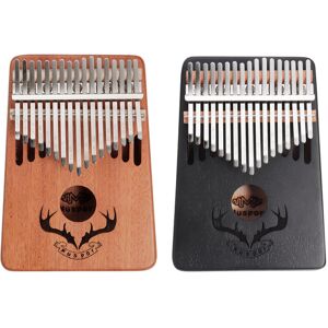 GreenZech (Black) 17 Key Mahogany Kalimba Extra Sound Holes Design Finger Thumb Piano Mbir GreenZech (Black) 17 Key Mahogany Kalimba Extra Sound Holes Design Finger Thumb Piano Mbir