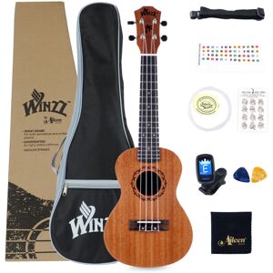 Lovii Concert Mahogany Wooden Ukulele 21 Inch Starter Kit Lovii Concert Mahogany Wooden Ukulele 21 Inch Starter Kit