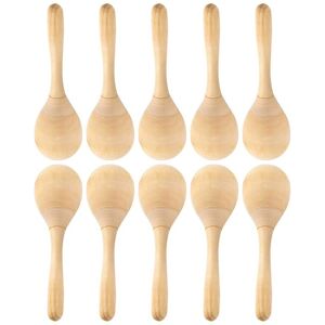 Exogio 10Pcs Maracas Hand Percussion Rattles DIY Wood Maracas with Crisp Blow Sound for Exogio 10Pcs Maracas Hand Percussion Rattles DIY Wood Maracas with Crisp Blow Sound for