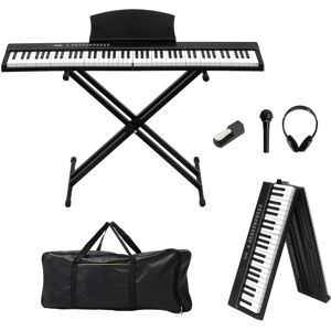Unbranded Glarry 88 Key Folding Piano Semi-Weighted Keyboards Digital Piano w/ X Stand MID Unbranded Glarry 88 Key Folding Piano Semi-Weighted Keyboards Digital Piano w/ X Stand MID