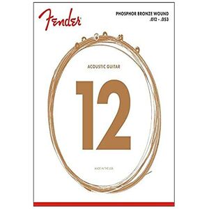 Fender Phosphor Bronze Acoustic Guitar Strings Ball 60-L End Light - 12-53 Fender Phosphor Bronze Acoustic Guitar Strings Ball 60-L End Light - 12-53