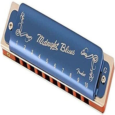 Fender MIDNIGHT BLUES HARMONICA Harmonica Diatonic 10 Hole Tuning G Blue Limite Fender MIDNIGHT BLUES HARMONICA Harmonica Diatonic 10 Hole Tuning G Blue Limite
