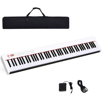 Casart 88-Key Portable Digital Piano with Bluetooth, 128 Tones & Rhythms, Weighted Keys Casart 88-Key Portable Digital Piano with Bluetooth, 128 Tones & Rhythms, Weighted Keys