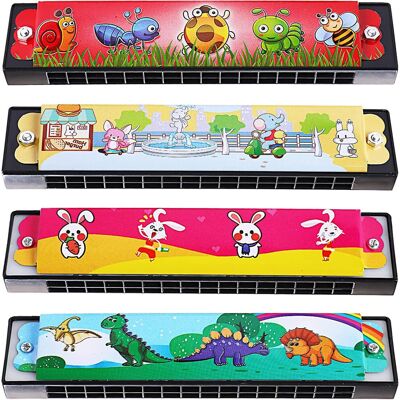 Unbranded Harmonica for kids adults Beginners Bulk 4Pcs Armonica Para Ninos Cartoon Printe Unbranded Harmonica for kids adults Beginners Bulk 4Pcs Armonica Para Ninos Cartoon Printe