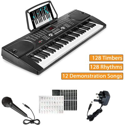 JANOON 61 Key Digital Electronic Keyboard Piano MP3 Music Instrument Microphone JANOON 61 Key Digital Electronic Keyboard Piano MP3 Music Instrument Microphone