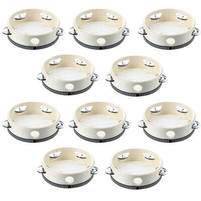 Torribaly 10 Pcs 6 inch Musical Tambourine Tamborine Drum Round Percussion KTV Party Torribaly 10 Pcs 6 inch Musical Tambourine Tamborine Drum Round Percussion KTV Party