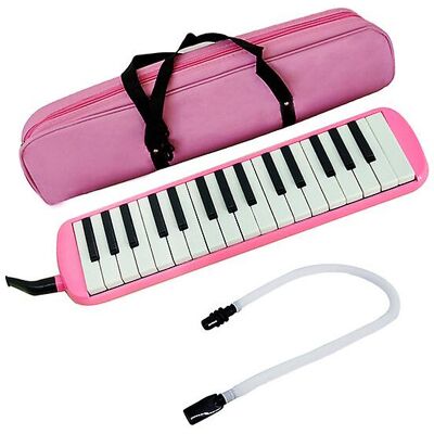 Unbranded (Pink) Melodica 32 Keys With Carrying Bag Mouthpieces Air Piano Keyboard Musical Unbranded (Pink) Melodica 32 Keys With Carrying Bag Mouthpieces Air Piano Keyboard Musical