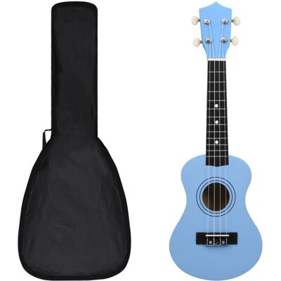 (blue) vidaXL Soprano Ukulele Set with Bag for Kids Baby Starter Musical Instrum (blue) vidaXL Soprano Ukulele Set with Bag for Kids Baby Starter Musical Instrum