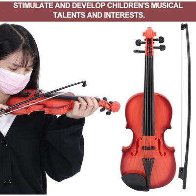 MDSRJONE Toy Violin for Beginners Instruments Acoustic Violin Set for Kids Children MDSRJONE Toy Violin for Beginners Instruments Acoustic Violin Set for Kids Children