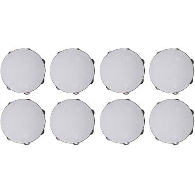 Spactz 8pcs 8 inch Musical Tambourine Tamborine Drum Round Percussion Gift for KTV Part Spactz 8pcs 8 inch Musical Tambourine Tamborine Drum Round Percussion Gift for KTV Part