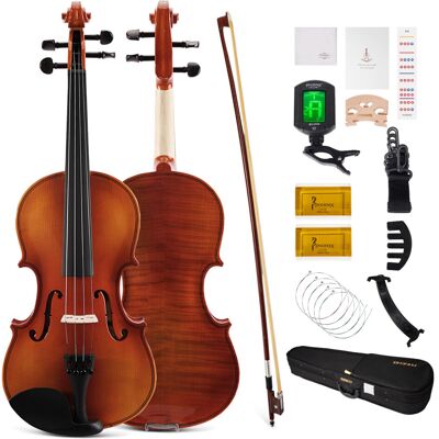 Phoenix Violin 4/4 Full Size Kit Violin Fiddle Set for Beginner Adults Student Phoenix Violin 4/4 Full Size Kit Violin Fiddle Set for Beginner Adults Student