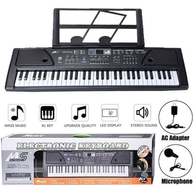 Unbranded Digital Music Piano Keyboard Mic Portable Electronic Musical Instrument with 61 Unbranded Digital Music Piano Keyboard Mic Portable Electronic Musical Instrument with 61