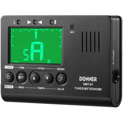 Donner Metronome Tuner for All Instruments - Guitar, Bass, Violin, Uku Donner Metronome Tuner for All Instruments - Guitar, Bass, Violin, Uku