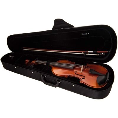 GEWA Pure EW 4/4 Violin Outfit Ebony Set – Bow Rosin Case Strap – Full Size GEWA Pure EW 4/4 Violin Outfit Ebony Set – Bow Rosin Case Strap – Full Size