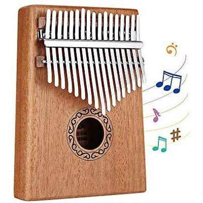 Dripex Kalimba 17 Keys Thumb Piano with Study Instruction and Tune Hammer, Finge Dripex Kalimba 17 Keys Thumb Piano with Study Instruction and Tune Hammer, Finge