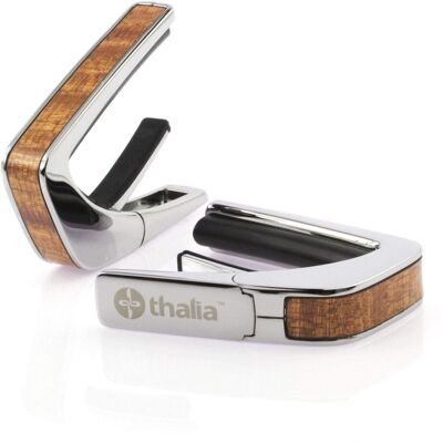 THALIA CHROME FINISH CAPO WITH SAPELE INLAY THALIA CHROME FINISH CAPO WITH SAPELE INLAY