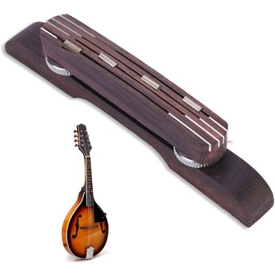 Agatige Mandolin Bridge, Rosewood Adjustable Mandolin Bridge Repair Parts Agatige Mandolin Bridge, Rosewood Adjustable Mandolin Bridge Repair Parts