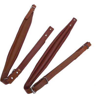 Tbest Accordion Shoulder Straps Set, Premium PU Leather, White, Red, C Tbest Accordion Shoulder Straps Set, Premium PU Leather, White, Red, C