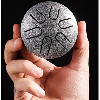 ArtisanShow Steel Tongue Drum 3 inch 6 Notes, Mini Hand Drums Tank Drum-Musical Pe ArtisanShow Steel Tongue Drum 3 inch 6 Notes, Mini Hand Drums Tank Drum-Musical Pe