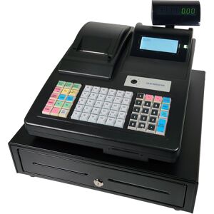 CRG500 Black Cash Register with Large Drawer - 30 Dept Keys, 4700 PLUs, Electron CRG500 Black Cash Register with Large Drawer - 30 Dept Keys, 4700 PLUs, Electron