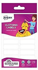 Avery Clothing Labels, name labels, stick on school labels, no ironing or sewing