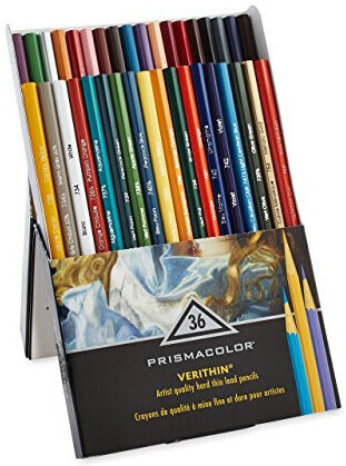 Prismacolor Premier Verithin Colored Pencils, Assorted Colors, 36 Pencils, Pack