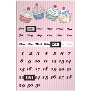 Premier Housewares Cupcake Magnetic Calendar - Pink Premier Housewares Cupcake Magnetic Calendar - Pink