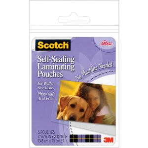 3M Scotch Self-Sealing Laminating Pouches 5/Pkg-2"X3" 3M Scotch Self-Sealing Laminating Pouches 5/Pkg-2"X3"
