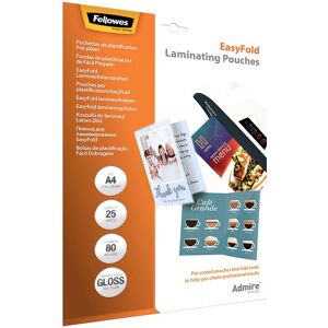 Fellowes 5601901 Admire A4 80Mic Easyfold Pouch 25pk Fellowes 5601901 Admire A4 80Mic Easyfold Pouch 25pk