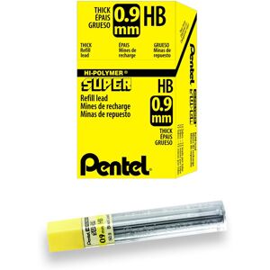 Pentel Super Hi-Polymer Refill Leads 0.9 mm, Grade HB (Pack of 12 Tubes) Pentel Super Hi-Polymer Refill Leads 0.9 mm, Grade HB (Pack of 12 Tubes)