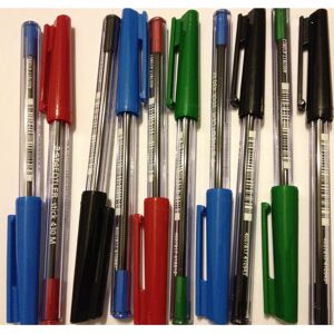 STAEDTLER Stick 430M Ballpoint Pen Medium Mixed Various Colours x 10 STAEDTLER Stick 430M Ballpoint Pen Medium Mixed Various Colours x 10