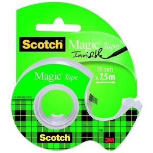 Scotch 810H1975 Tape Dispenser with 1 Roll of Magic Tape 810, 7,5 m x 19 mm Scotch 810H1975 Tape Dispenser with 1 Roll of Magic Tape 810, 7,5 m x 19 mm