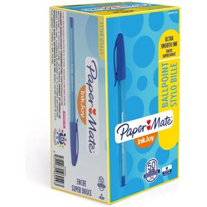 Paper Mate Inkjoy 100 CAP Capped Ball Pen Ultra Fine Tip 0.5mm - Blue (Box of 50 Paper Mate Inkjoy 100 CAP Capped Ball Pen Ultra Fine Tip 0.5mm - Blue (Box of 50