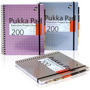 Pukka Pad, 6970-MET Metallic Executive Project Book A4, Silver / Pink / Blue Pa Pukka Pad, 6970-MET Metallic Executive Project Book A4, Silver / Pink / Blue Pa