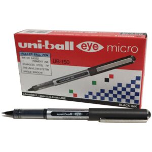 uni-ball uniball Eye Micro Rollerball Pen UB-150 Liquid Ink Black Pack 12 uni-ball uniball Eye Micro Rollerball Pen UB-150 Liquid Ink Black Pack 12