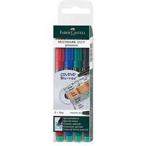Faber Castell Multimark Permanent F 151304 Assorted Marker Pens Pack of 4 Faber Castell Multimark Permanent F 151304 Assorted Marker Pens Pack of 4