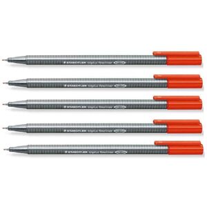 Staedtler Red 0.3mm Triplus Fineliner Fine Line Pens Superfine Dry Safe & Washes Staedtler Red 0.3mm Triplus Fineliner Fine Line Pens Superfine Dry Safe & Washes