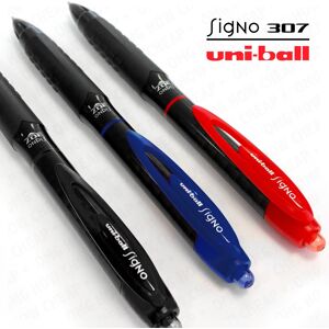 Uni-Ball Signo 307 - Fine Retractable Rollerball Pen - 3 Pack - Black, Blue, and Uni-Ball Signo 307 - Fine Retractable Rollerball Pen - 3 Pack - Black, Blue, and