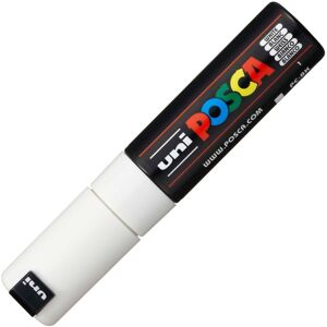 Uni-Ball Posca Broad Chisel Tip Marker - White - PC-8K Uni-Ball Posca Broad Chisel Tip Marker - White - PC-8K