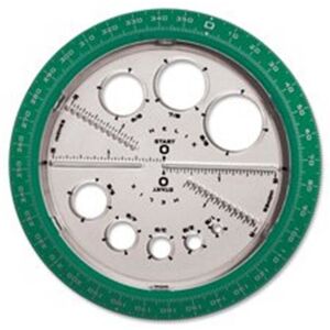 Helix HLX36002 Angle-Circle Maker, Protractor-Compass, 360 Degrees Helix HLX36002 Angle-Circle Maker, Protractor-Compass, 360 Degrees