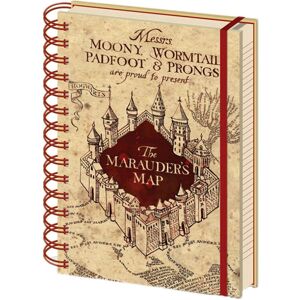 Harry Potter Marauders Map Hardback Wiro A5 Notebook SR72325 - 90 lined pages, O Harry Potter Marauders Map Hardback Wiro A5 Notebook SR72325 - 90 lined pages, O
