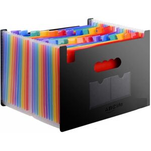 ABC-life Expanding File Folder - ABC Life 24 Pockets Portable Rainbow A4 File Organiser S ABC-life Expanding File Folder - ABC Life 24 Pockets Portable Rainbow A4 File Organiser S