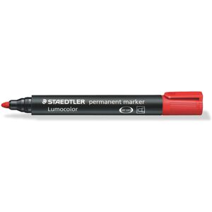 Staedtler Lumocolor permanent marker bullet tip red Staedtler Lumocolor permanent marker bullet tip red