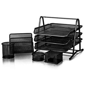 Unbranded Premium Set of 5 Mesh Desk Tidy - 2/3 Tier/Filing Letter/Paper Tray/Letter Sorte Unbranded Premium Set of 5 Mesh Desk Tidy - 2/3 Tier/Filing Letter/Paper Tray/Letter Sorte